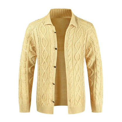 Heren Cardigan Kabelbrei Warm en Comfortabel