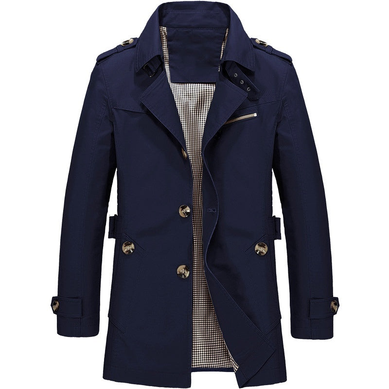 Heren Winterjas Trenchcoat Gevoerd Warm Sherpa