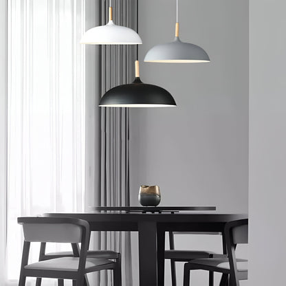 Hanglamp Hout IJzer Scandinavisch Japandi Rond E27 Ø35 Ø60 Eetkamer Keuken