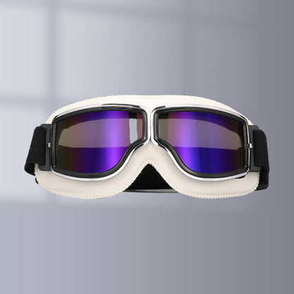 Retro Motorgoggles met Beschermglazen en Verstelbare Band