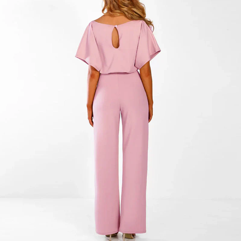 Zomer Jumpsuit Wijd Met Ceintuur Jurk Vrouw
