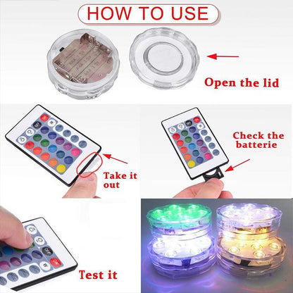 Onderwaterlamp met Afstandsbediening 13 LED's Waterproof Zwembadverlichting
