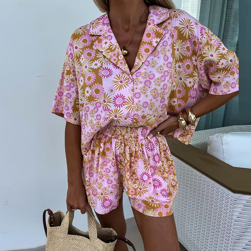 Vrouwelijke Zomeroutfits Losse Sets Met Print