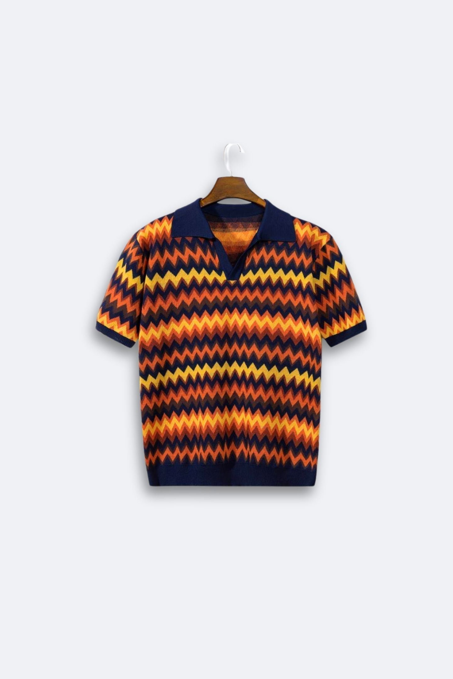 Retro Trui Zigzag Patroon Vintage Look