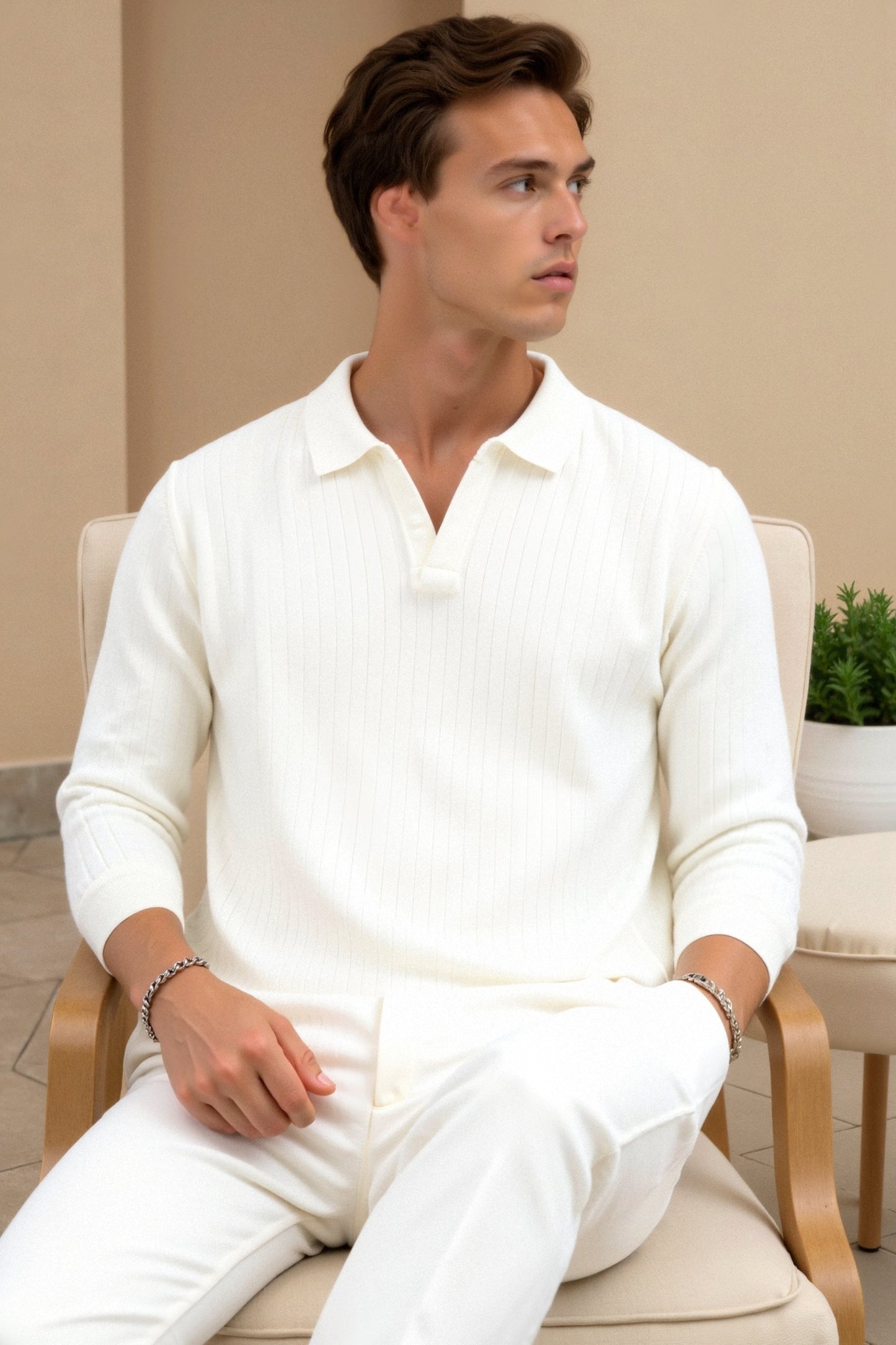 Gebreid Poloshirt Zacht en Comfortabel Elegante Stijl - StudioMarella