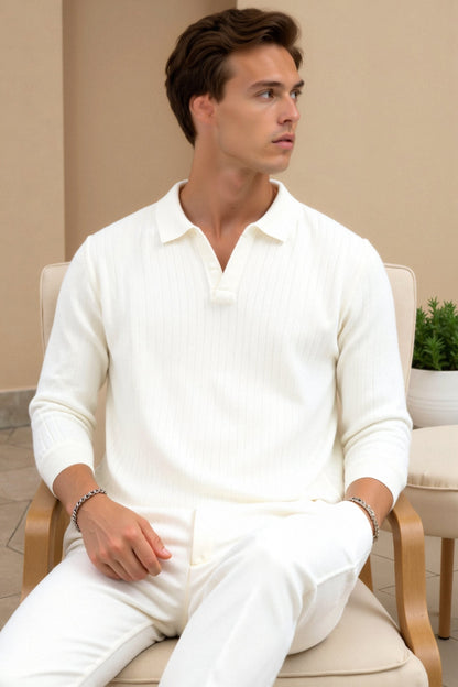 Gebreid Poloshirt Zacht en Comfortabel Elegante Stijl - StudioMarella