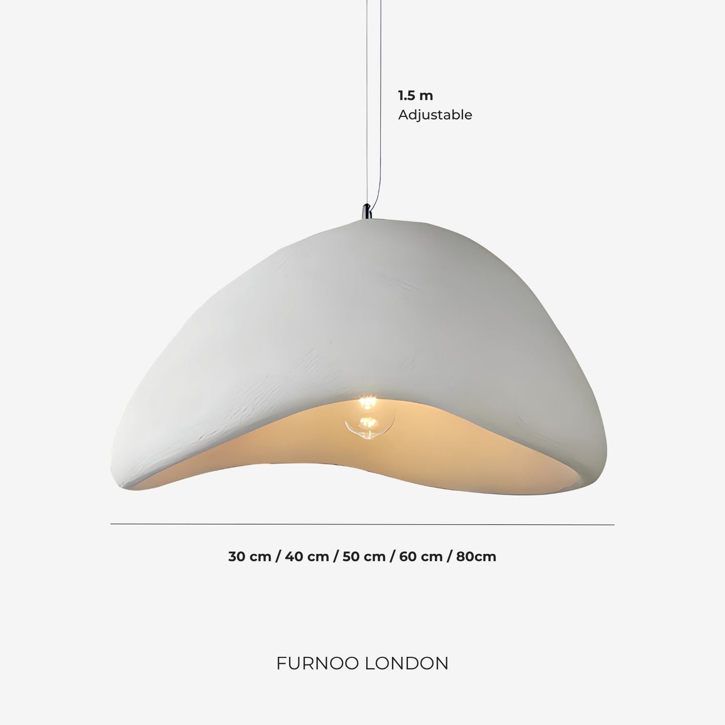 Wabi Sabi Polymeeren Hanglamp – Organische Textuur Scandinavische Lichtdesign voor Woonkamer Eetkamer