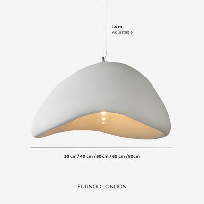 Wabi Sabi Polymeeren Hanglamp – Organische Textuur Scandinavische Lichtdesign voor Woonkamer Eetkamer