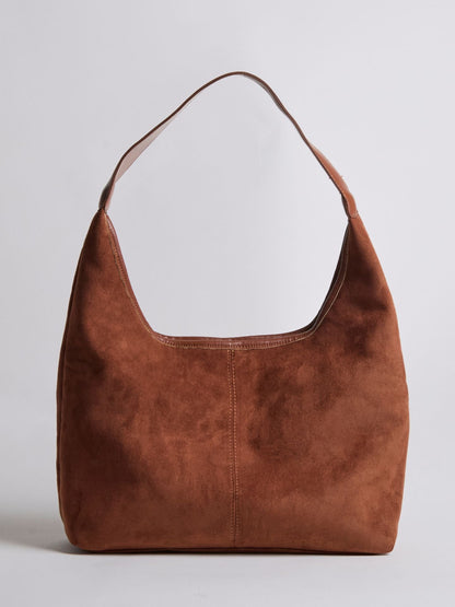 Halfronde Leren Tote Tas Vegan en Duurzaam