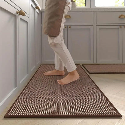 Keukenmat Set PVC Schuim Antislip 45x120 45x70 cm Beige Keuken Runner Comfortmat Vlekbestendig Werkruimte
