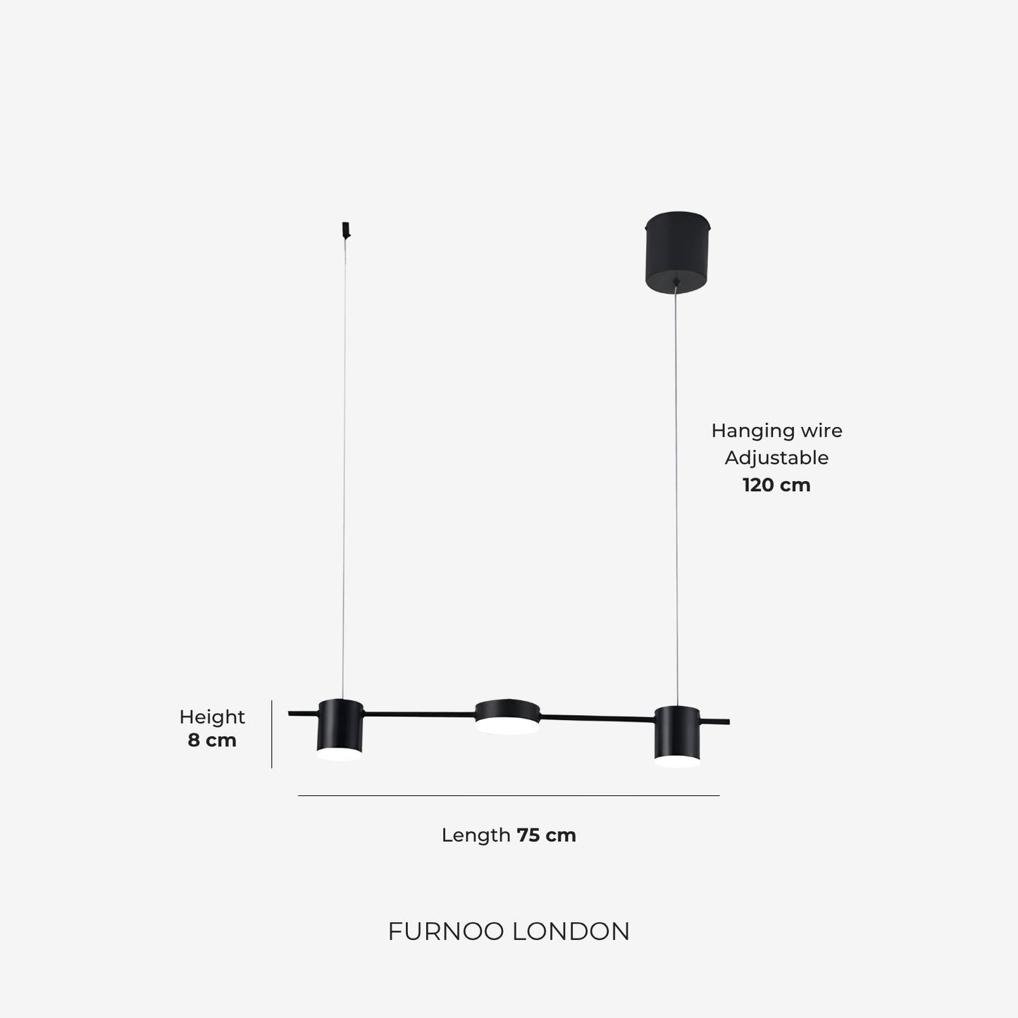 Lineaire LED Hanglamp Helios – Moderne Verlichting met Metaal en Acryl voor Eetkamer en Woonkamer