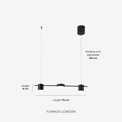 Lineaire LED Hanglamp Helios – Moderne Verlichting met Metaal en Acryl voor Eetkamer en Woonkamer