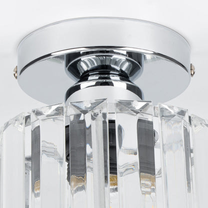 Plafondlamp Kristal Zwart Zilver Goud E27 Opbouw Modern Hal Woonkamer