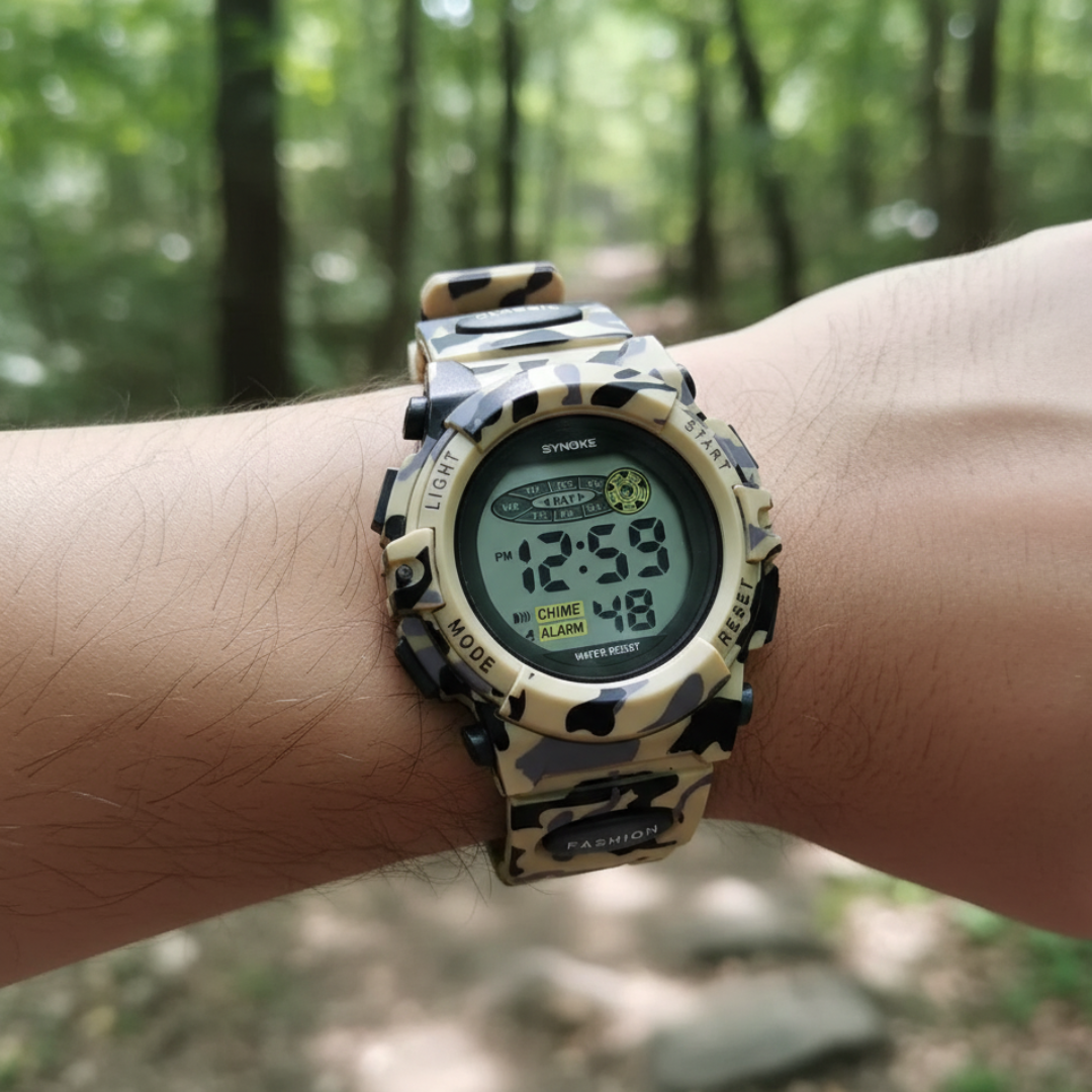 Digitaal Kinderhorloge Waterdicht & Stoßvastig – Datum Alarm Stopwatch Functie – Leerzame Sportuhr met Verlichting – PU Siliconen Band Jongens Meisjes 6-15 Jaar