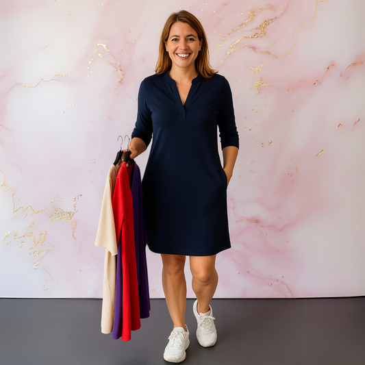 Zomerjurk voor Vrouw EffenJurk met V-hals - StudioMarella
