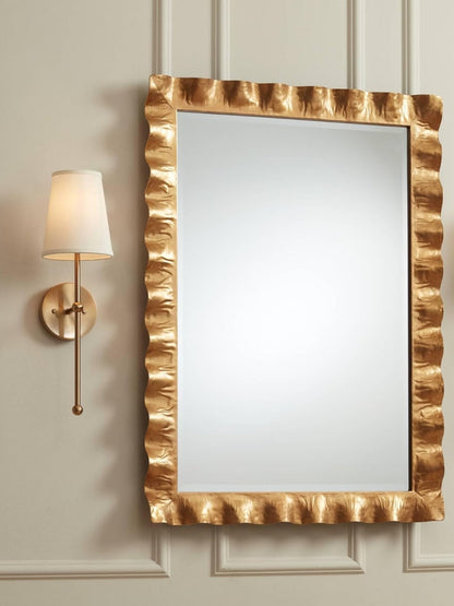 Rowan Wandlamp Messing Stoffen Kap Scandinavische Woonkamer Slaapkamer Verlichting 15x53cm