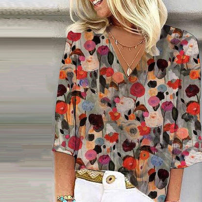 Vrouwelijke Vintage Blouse Nadia Klassiek Design