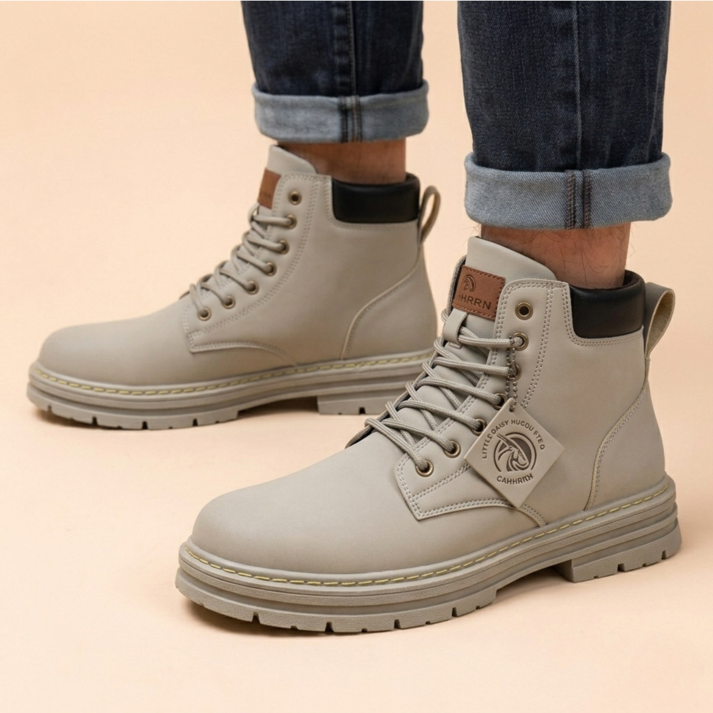 Heren Veterboots Stijlvol en Comfortabel Leer