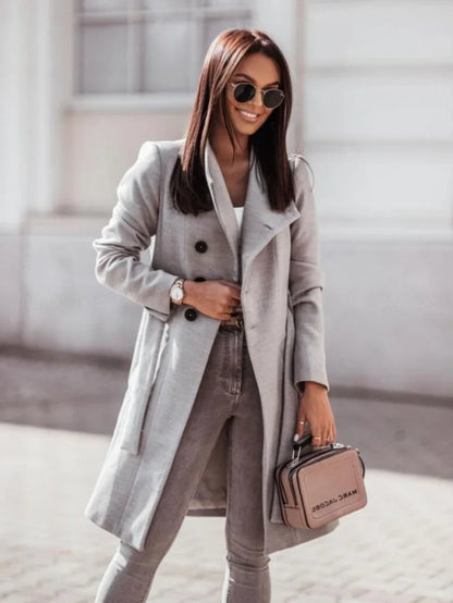 Dames Trenchcoat Klassiek Waterdicht Met Dubbele Knopen - StudioMarella