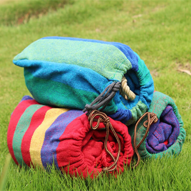 Hangmat Katoen Polyester 200x150cm Draagbaar Binnen Buiten Camping Tuin 200kg