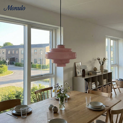 Gekleurde Glazen Hanglamp met Verstelbare Ophanging – Moderne Lichtpunt voor Eetkamer Keuken Woonkamer