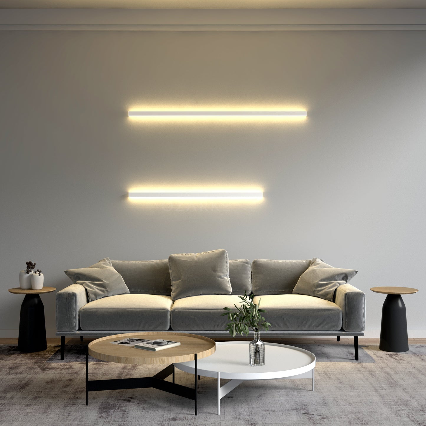 Minimalistische Lineaire Wandlamp Met Geïntegreerde LED Verlichting En Modern Design