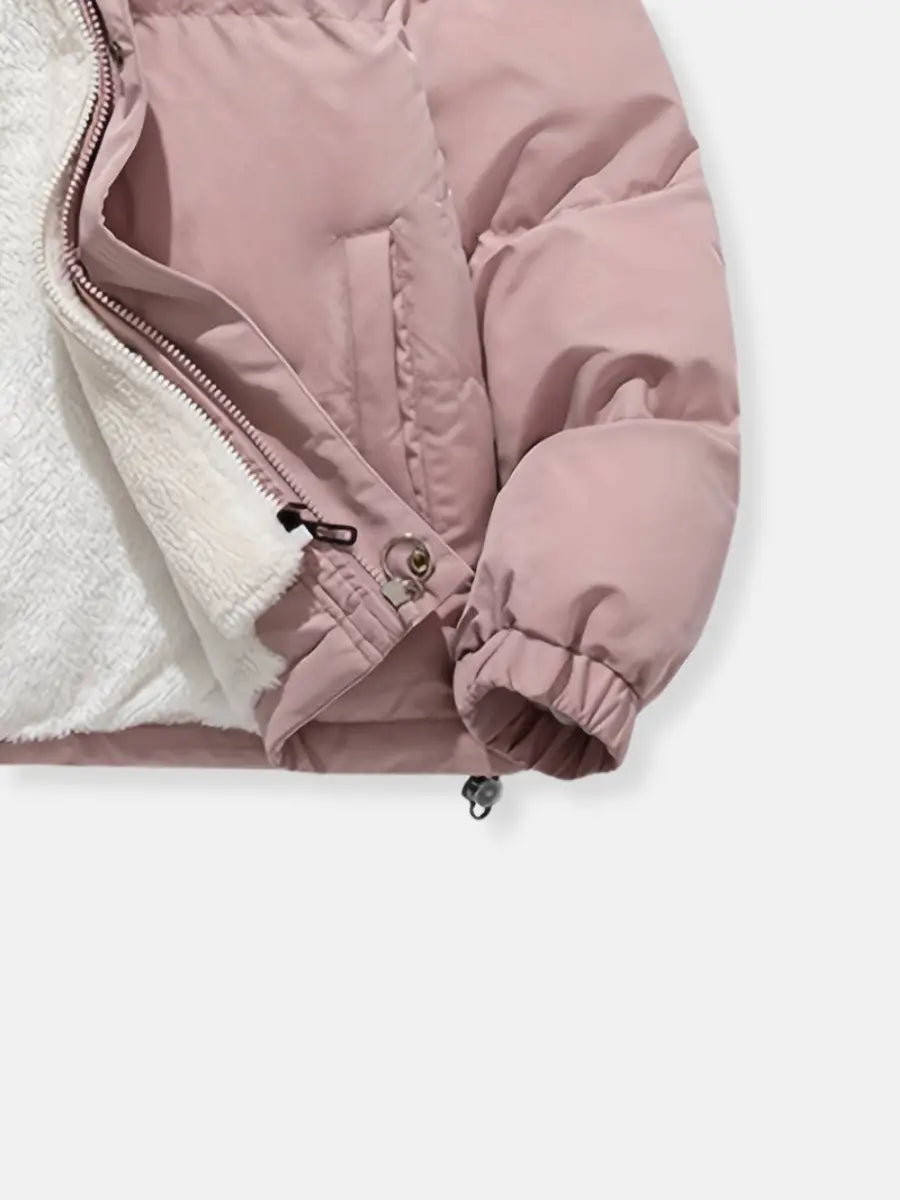 Dunne Warme Vrouwenjas met Rits Waterproof
