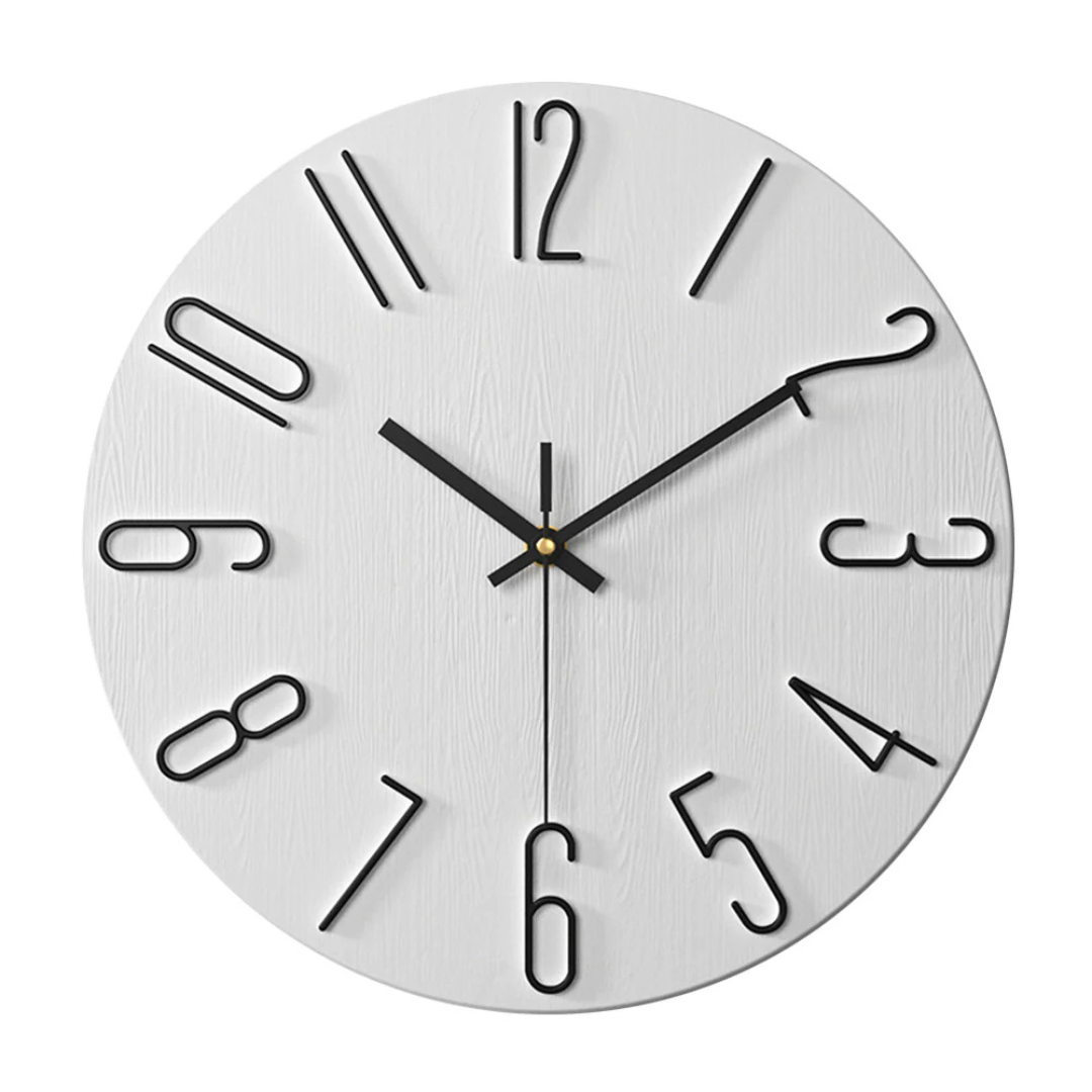 Wandklok Modern Stil Quartz 30cm Kunststof Woonkamer Minimalistisch