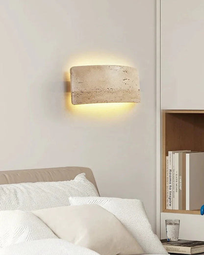 Travertin Wandlamp Modern Design met Warm LED-Licht voor Binnen en Buiten 12x25cm Waterdicht