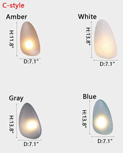 Moderne Glazen Wandlamp met Sfeervolle Ovale Kap – Stijlvolle Minimalistische Verlichting voor Hal Slaapkamer Woonkamer