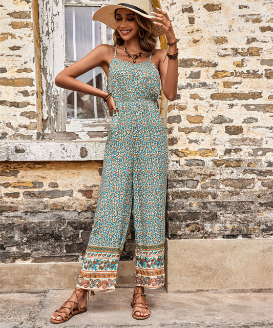 Vrouwelijke Zomer Jumpsuit Dunne Bandjes Boho Stijl - StudioMarella