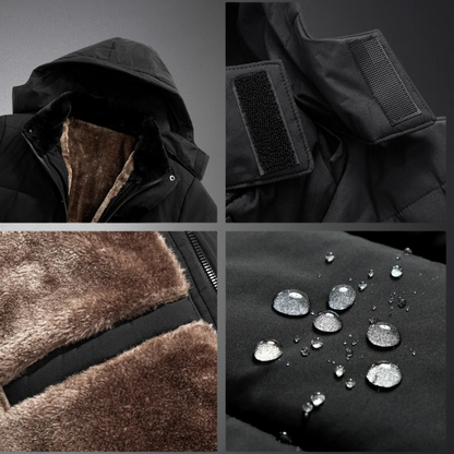 Heren Winterjas WaterdichtWarm met Fleece Voering