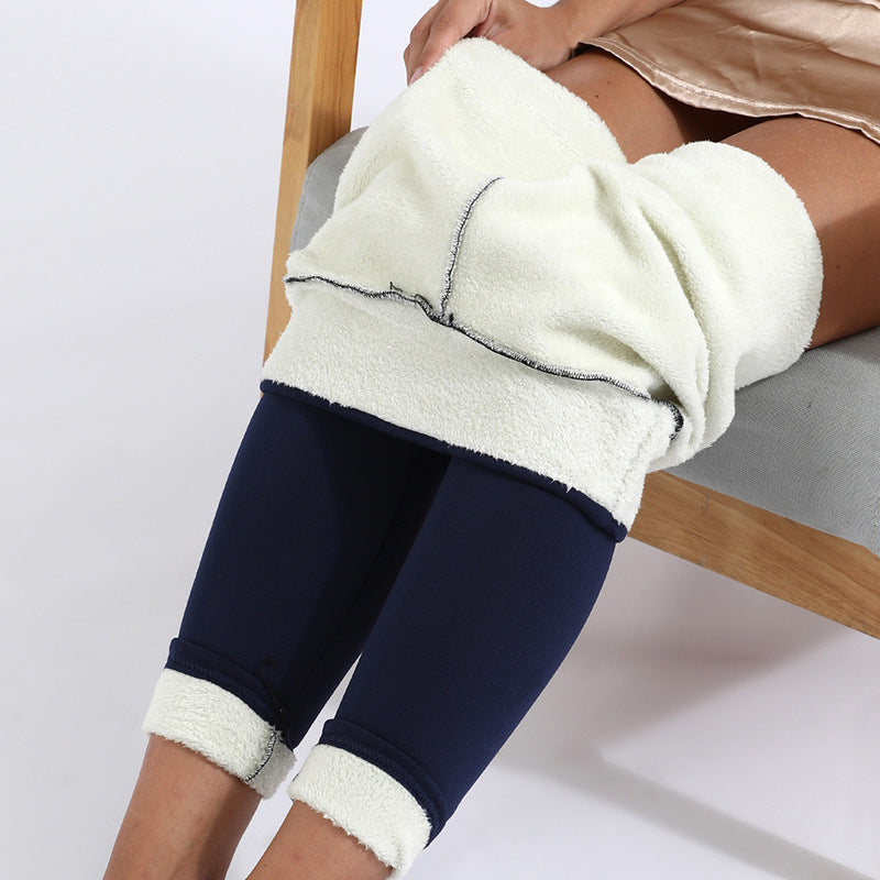 Warme Donzige Leggings voor Vrouw Met Push Up