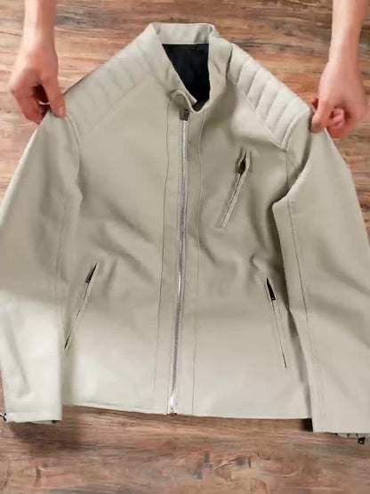 Leren Jas Met Rits Elegant Design
