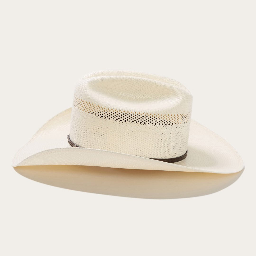 Cowboyhoed van Stro met Lederen Band en Metallic Accenten – Verstelbaar 58-60 cm