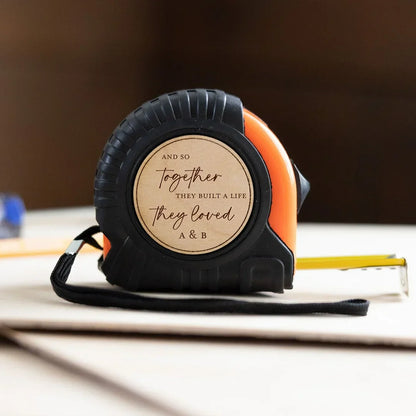 Gegraveerde Meetlint en Hamer Set – Gepersonaliseerde Gereedschapsset voor Vaderdag, Houtbewerking & Klussen