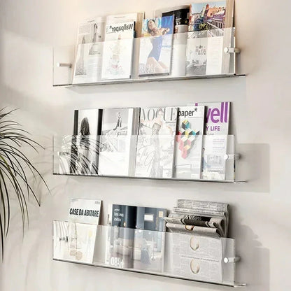 Wandplank PVC Zwevend Tijdschriftenrek 40cm 50cm 80cm Boeken Woonkamer Modern