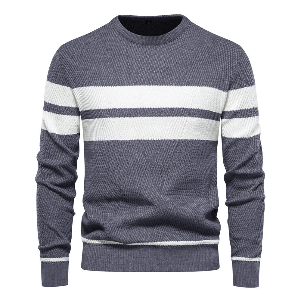 Gestreepte Trui Mannen Casual Klassiek Model