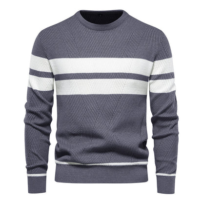 Gestreepte Trui Mannen Casual Klassiek Model