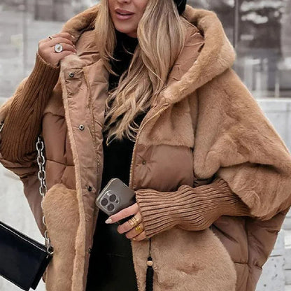 Dames Faux Fur Jas Warme Luxe Wintercoat