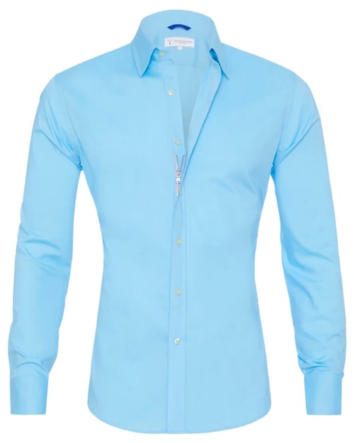 Heren Overhemd Slim Fit Stretch met Ritssluiting