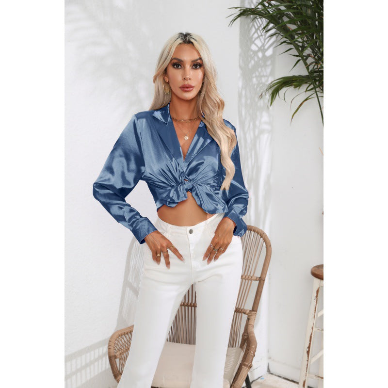 Dames Blouse Elegante Satijn blouse voor Vrouw