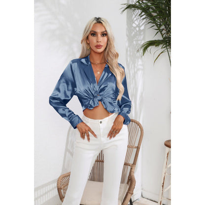 Dames Blouse Elegante Satijn blouse voor Vrouw
