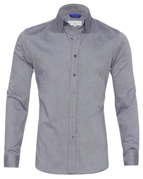 Heren Overhemd Slim Fit Stretch met Ritssluiting