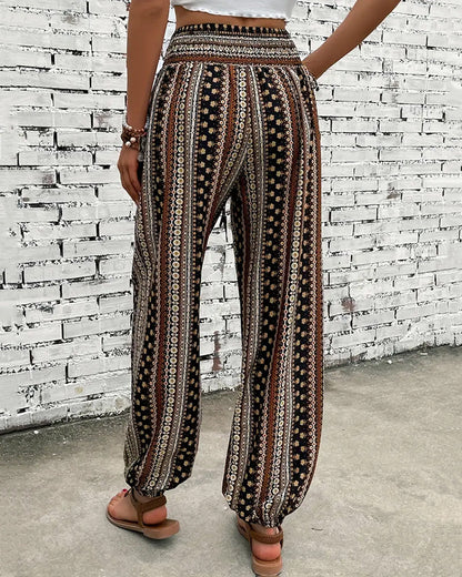 Vrouwelijke Casual Broek Met Leuke Print