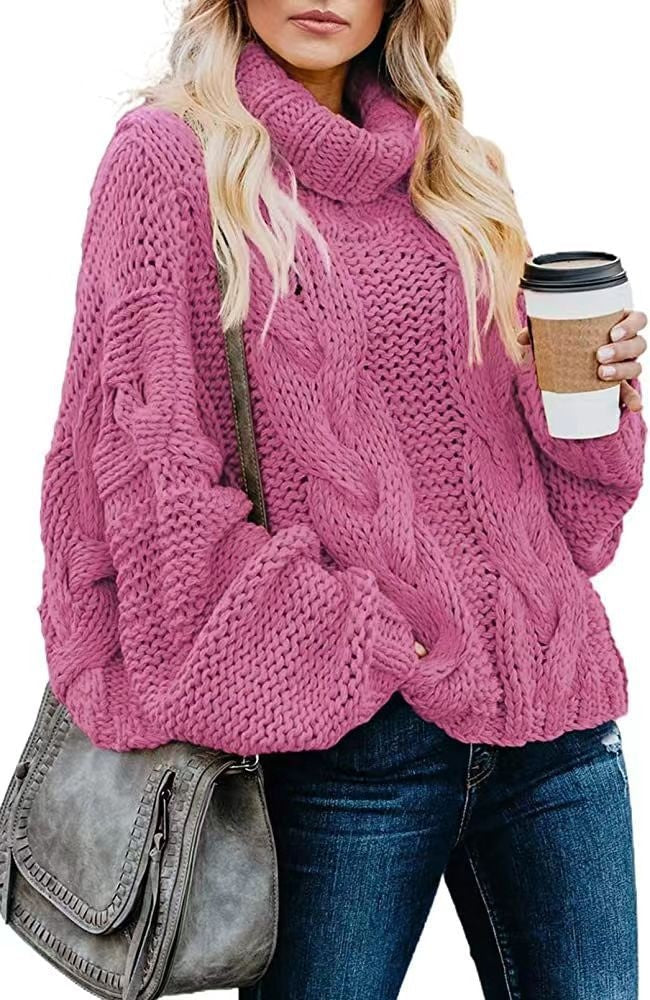 Dames Trui Oversized Kabelpatroon Lange Mouwen Warm