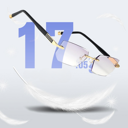 Randloze Multifocale Leesbril met Blauwe Lichtfilter +1,0 tot +4,0