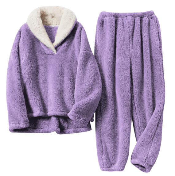 Dames Fleece Pyjama Set Warm en Zacht