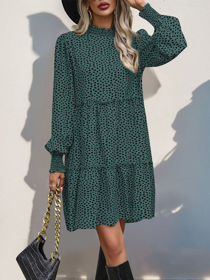 Dames Jurk Babydoll met Bloemenprint en Plooien