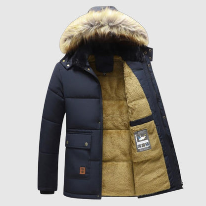 Heren Winterparka Gevoerd met Bontkraag Warmte Isolatie - StudioMarella
